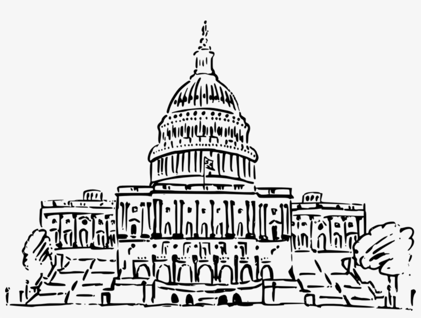 Banner Freeuse Download Government Building Drawing - Us Capitol Clip Art, transparent png download