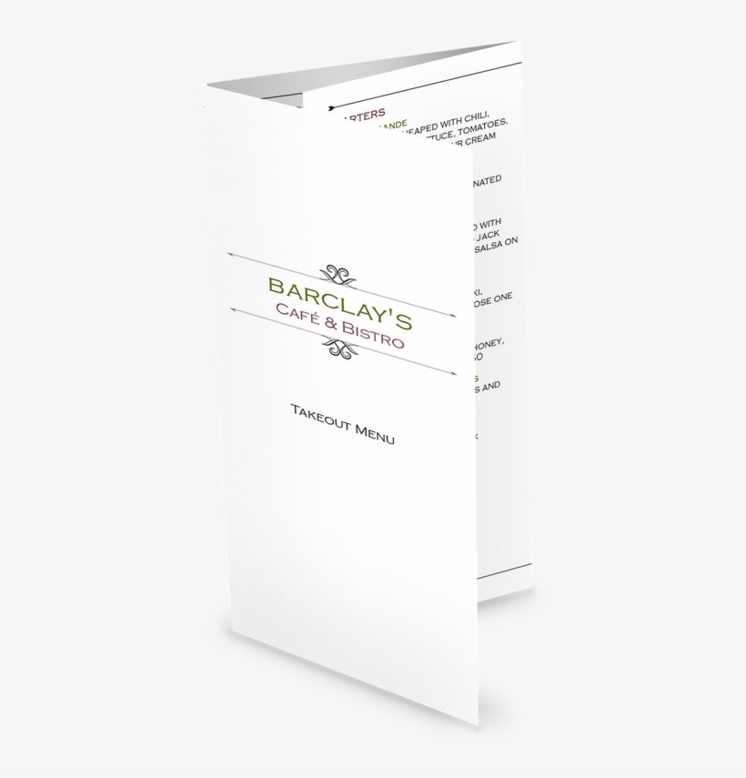 Market Cafe Trifold - Folded Menu, transparent png download