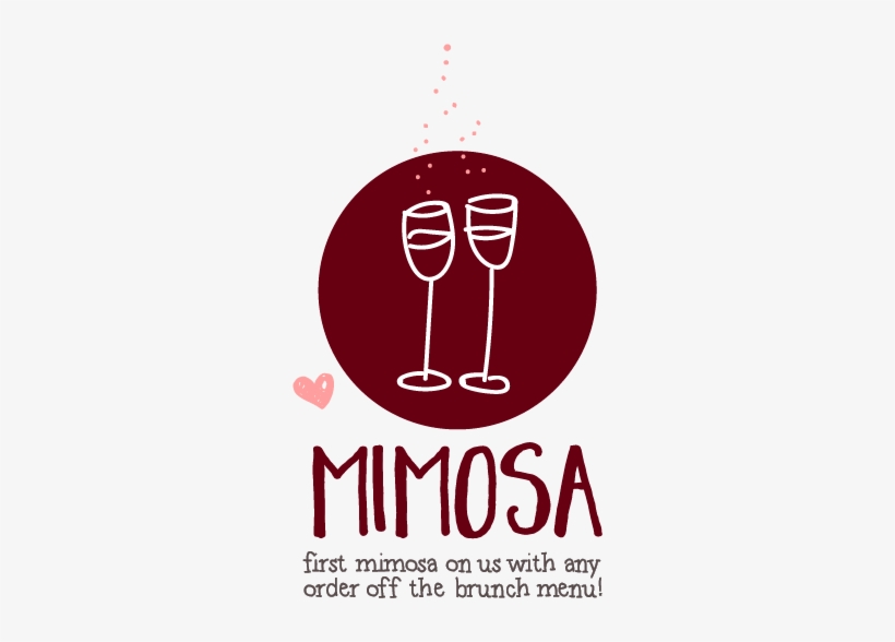 1st Mimosa Free Weekend Brunch V5 - Typografie Champagne Morgens Postkarte, transparent png download
