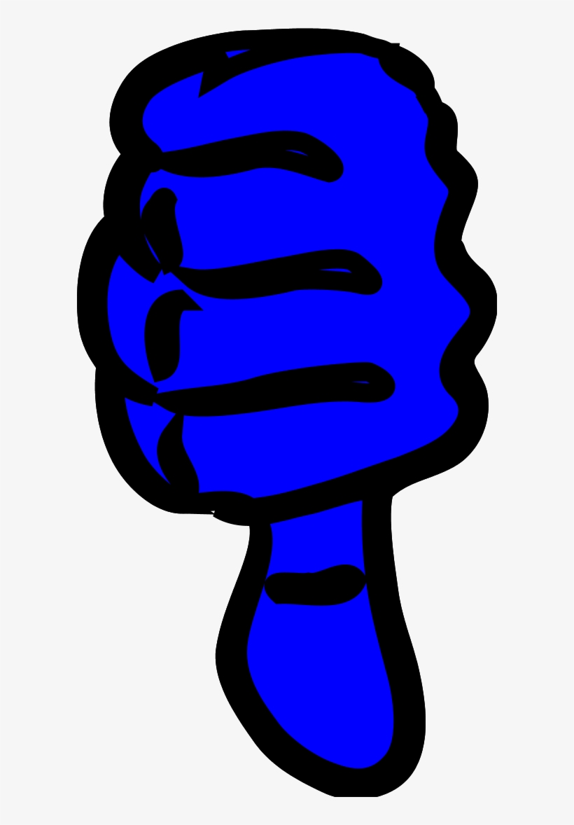 Vector Clip Art - Blue Thumbs Down Clipart, transparent png download