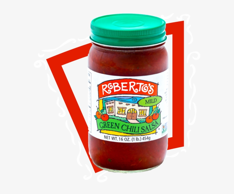 Green Chile Salsa Mild - Roberto's Green Chili Salsa Mild, 16 Oz, transparent png download