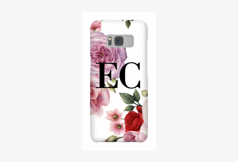 Personalised Floral Blossom Initials Samsung Galaxy - Mobile Phone Case, transparent png download