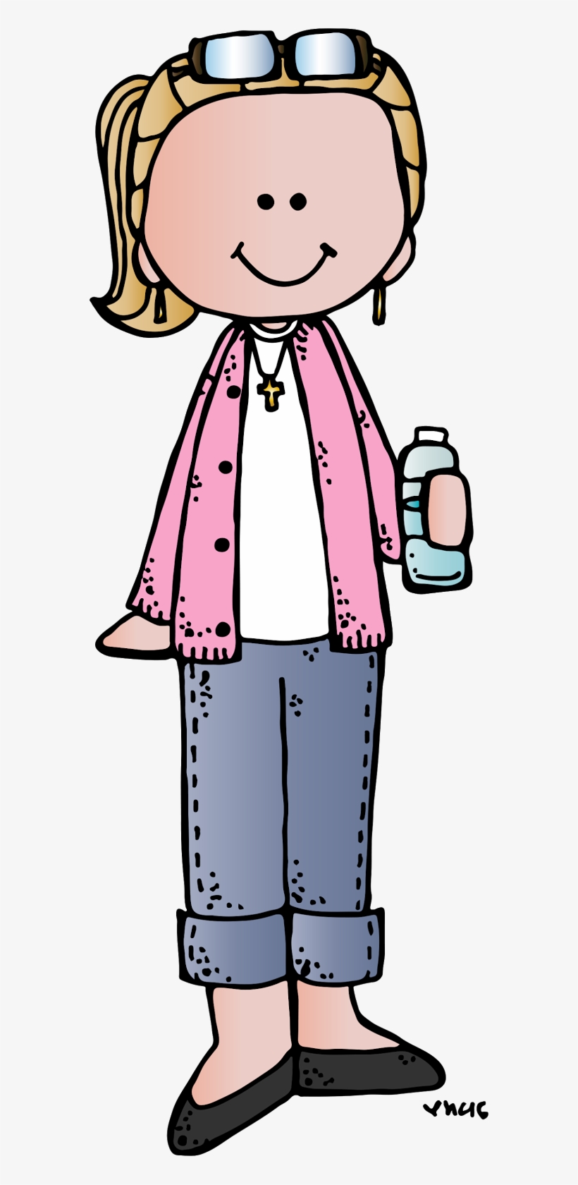 Rub The Tip Of The Brush On The Colorand Shazam You - Docentes Teacher Maestras Melonheadz Clipart Teacher, transparent png download