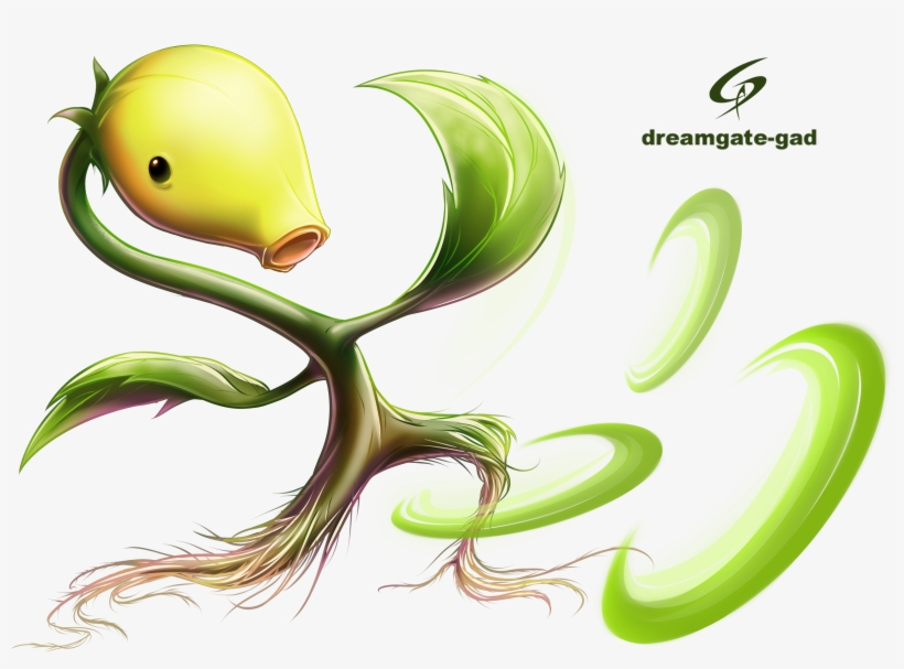069 Bellsprout Used Razor Leaf And Acid - Digital Art, transparent png download