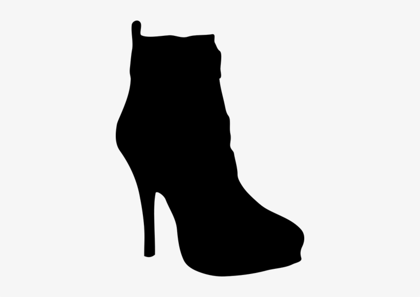 Silhouette Boot Vector Clip Art Public Domain Vectors - Shoe Silhouette, transparent png download