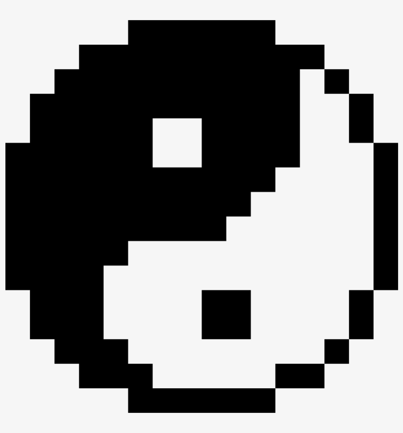 Ying Yang - Pixel Art Yin And Yang, transparent png download