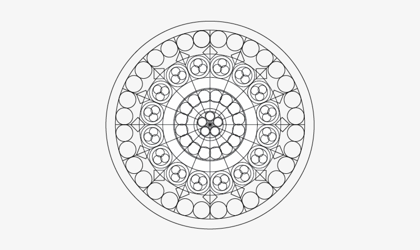 I Also Studied Various Gothic Elements Such As Quatrefoils, - Color In Mandalas, transparent png download