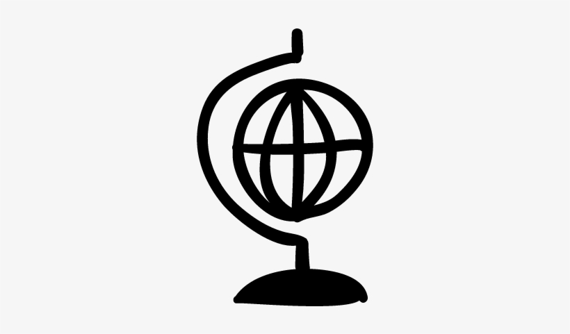 Earth Hand Drawn Educational Globe Vector - Hand Drawn Globe Png, transparent png download