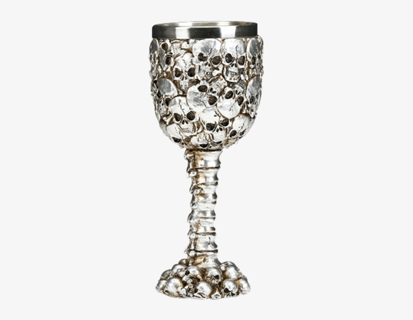 Silver Skull Chalice - Silver, transparent png download