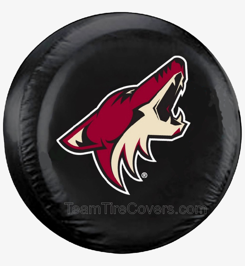 Arizona Coyotes Nhl Tire Cover - Arizona Coyotes Logo Black Background, transparent png download