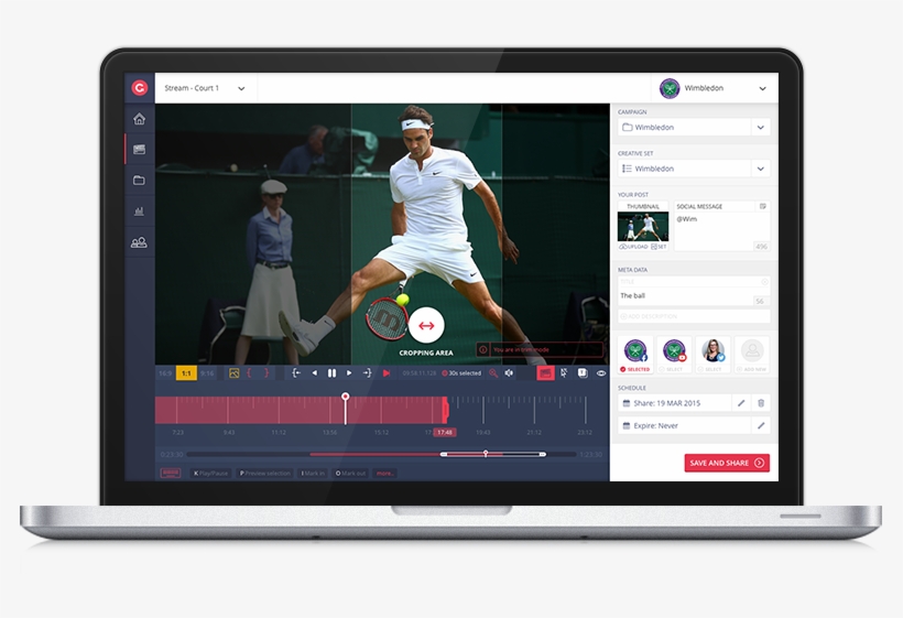 Any Video Within Grabyo Can Be Edited Into Vertical - Roger Federer At Wimbledon, transparent png download