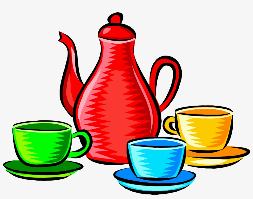 This Free Icons Png Design Of Coffee Pot And Cups, transparent png download
