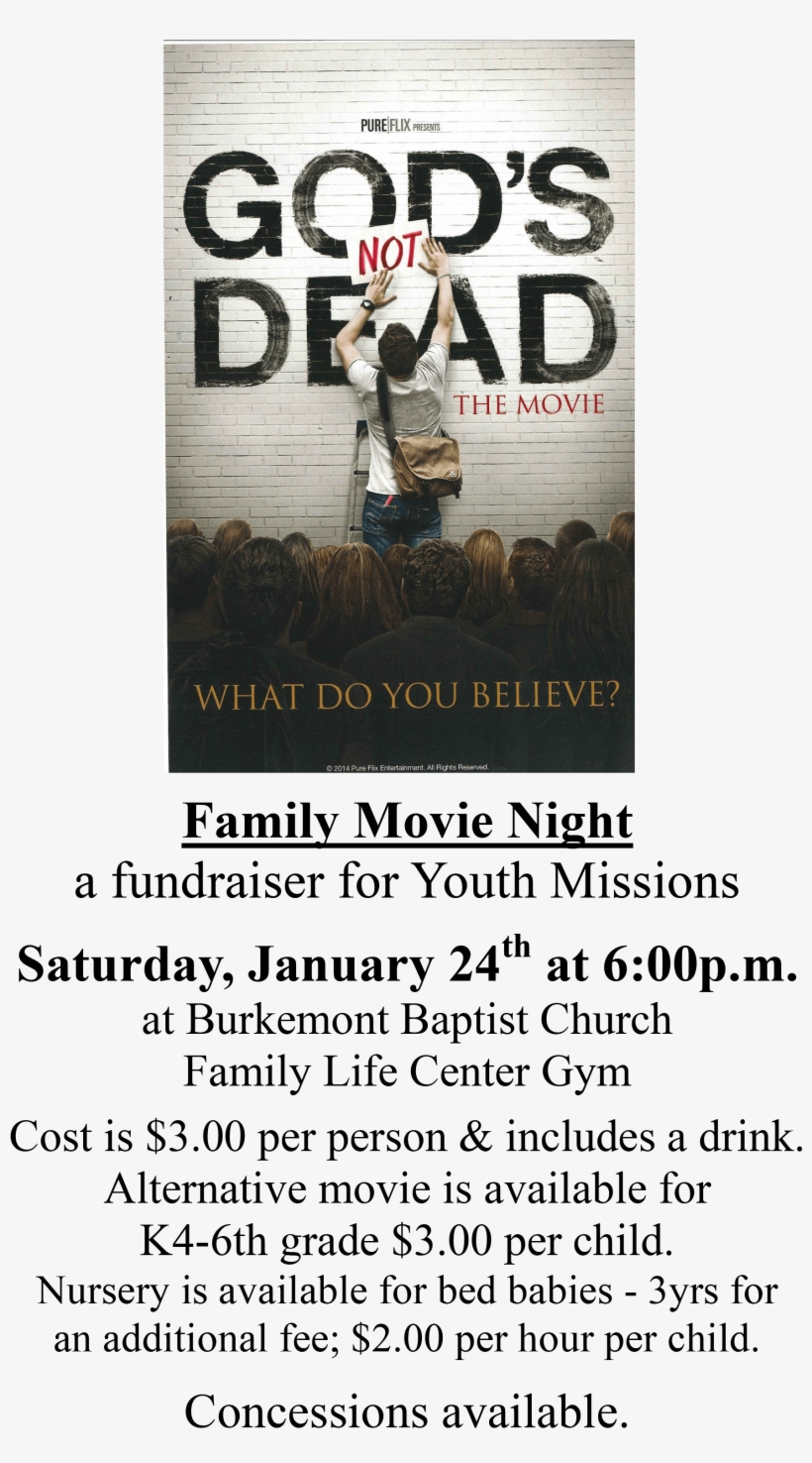Movie Poster God's Not Dead 8×10 With Childcare - God's Not Dead, transparent png download