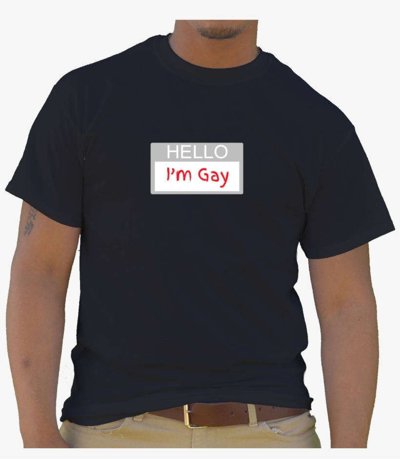 Hello I'm Gay - Active Shirt, transparent png download