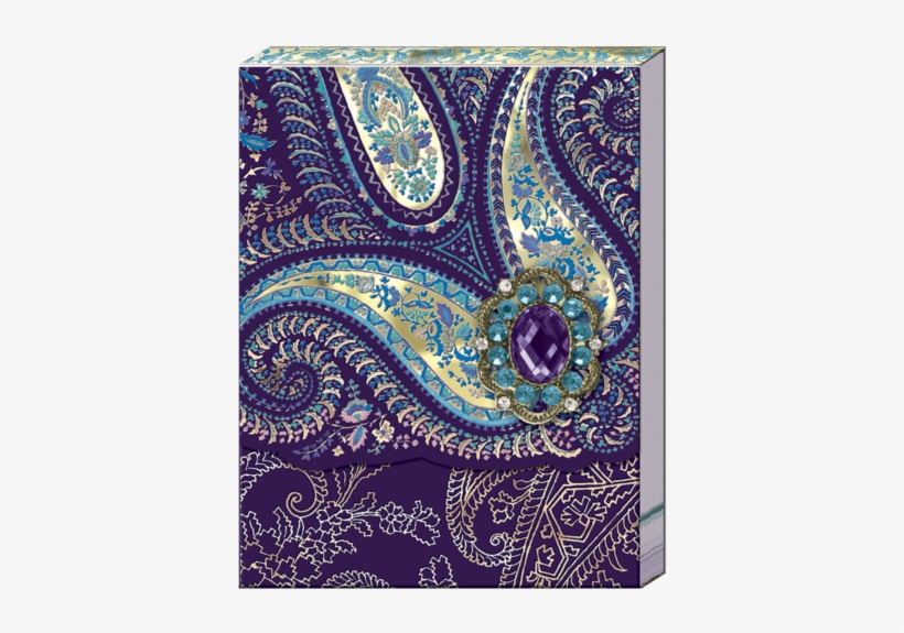 Purple Paisley Brooch Mini Note Pad - Paisley, transparent png download