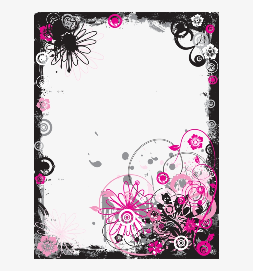 6f8bea10 - Рамка Цветы И Бабочки, transparent png download