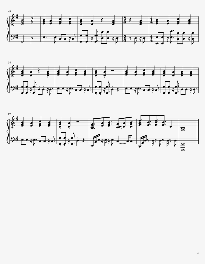 My Whole Family Sheet Music Composed By Bo Burnham - Music, transparent png download