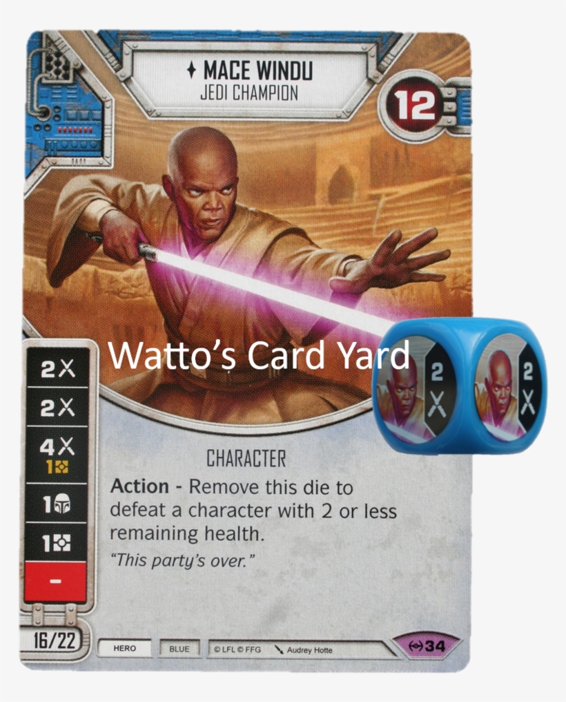 Mace Windu, Jedi Champion - Star Wars Destiny: Empire At War Booster Pack, transparent png download