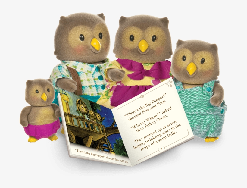 The - Li'l Woodzeez Owl Family With Storybook, transparent png download