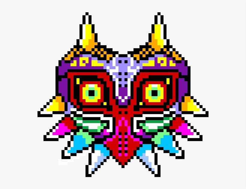 Majora's Mask - Majora's Mask Minecraft Pixel Art, transparent png download
