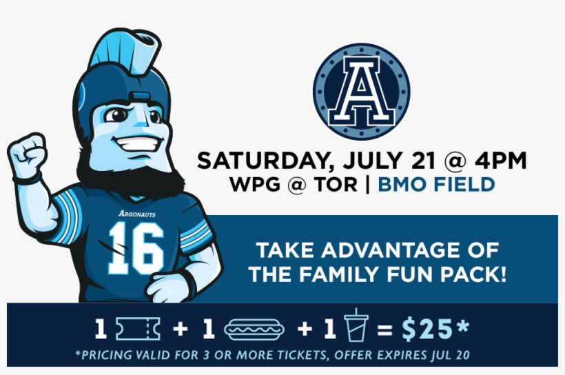 The Argos Are Excited To Host The Family Day Game - Toronto Argonauts, transparent png download