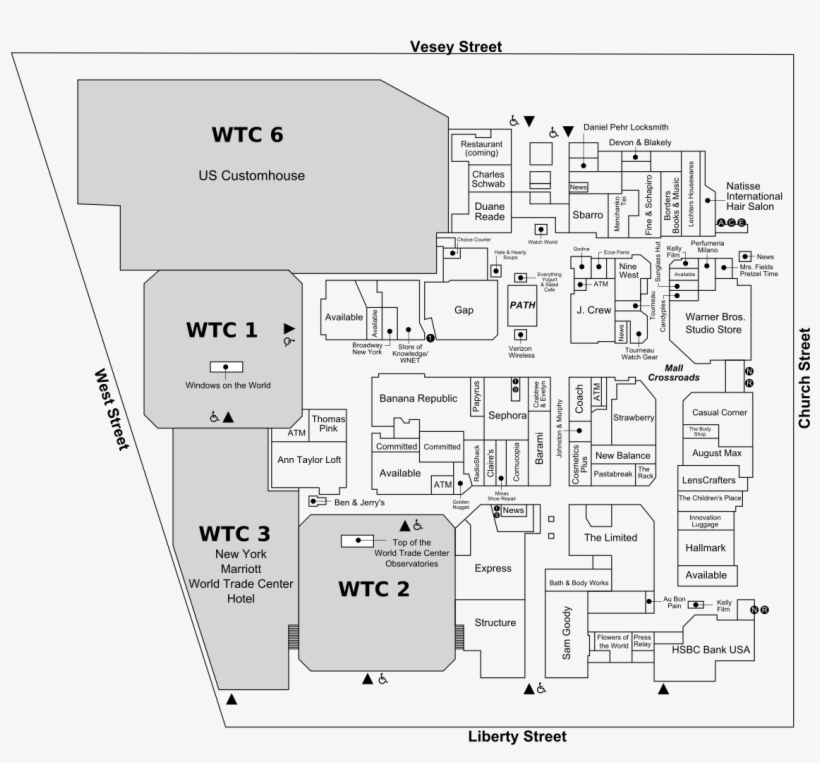 The Mall At The World Trade Center - Mall In The World Trade Center, transparent png download