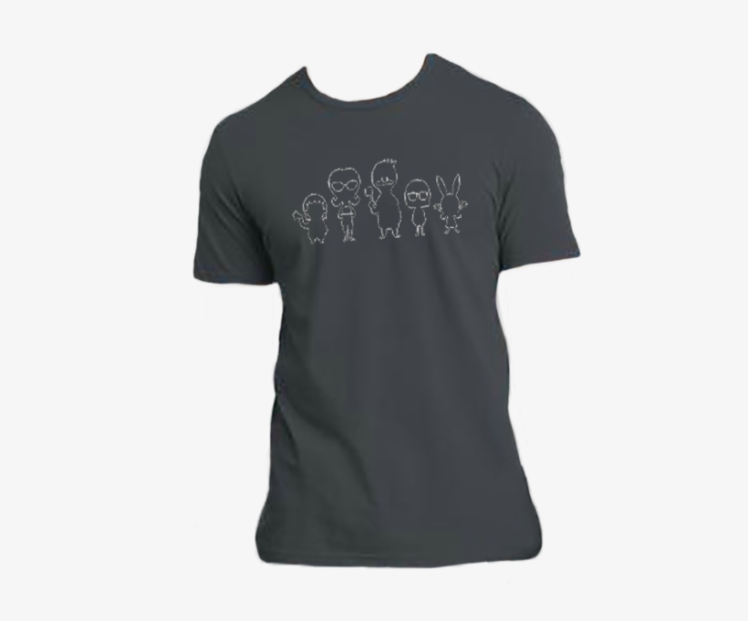 2015 Bob's Burgers Family Outline T-shirt - Shirt, transparent png download