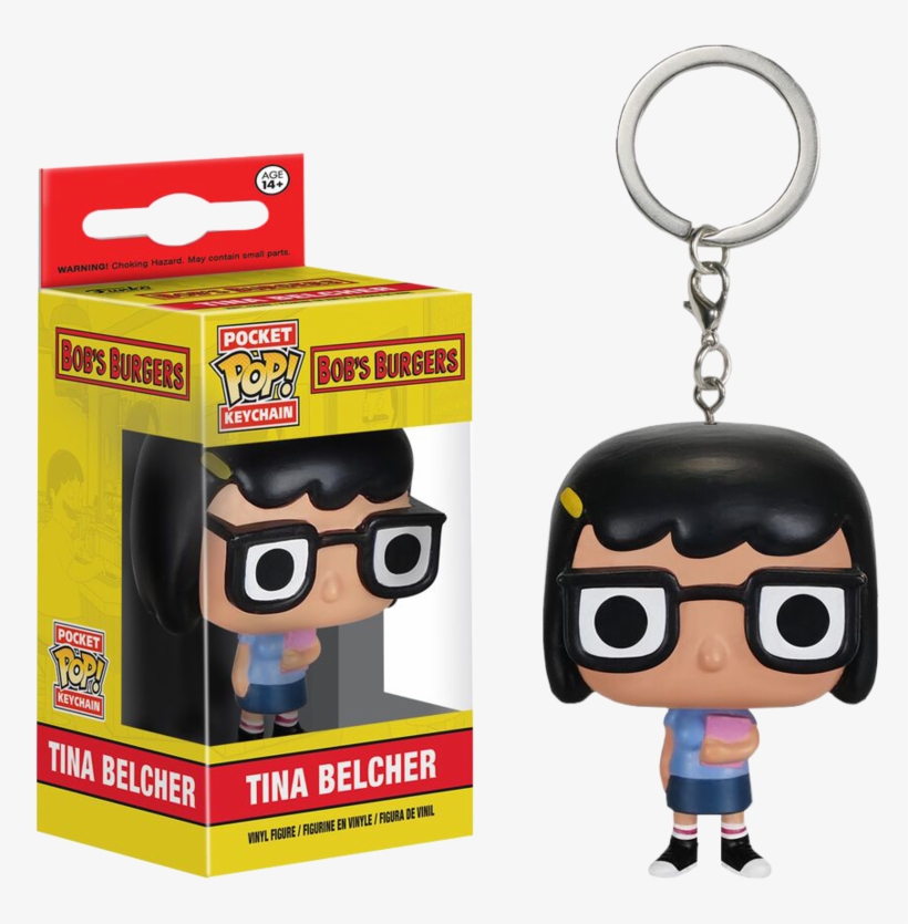 Tina Belcher Pocket Pop Vinyl Keychain - Bob's Burgers Funko Keychain, transparent png download