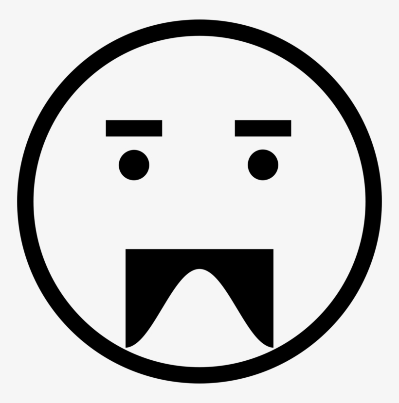 Smiley Emoticon Computer Icons Emoji - Neutral Smiley Black And White, transparent png download