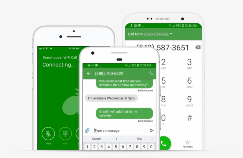 Grasshopper Toll Free Number App Png - Mobile Phone, transparent png download