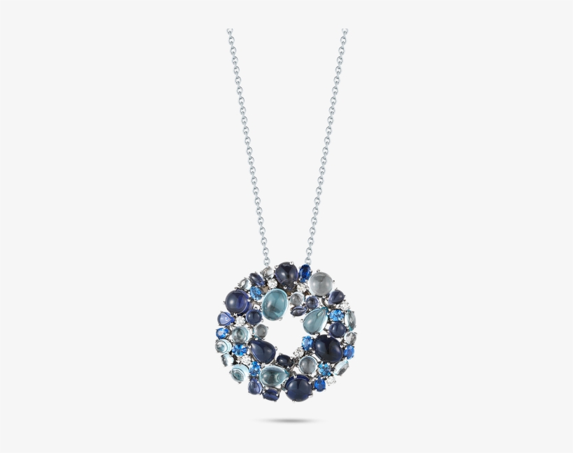 Roberto Coin Wreath Pendant With Diamond, Iolite And - Locket, transparent png download