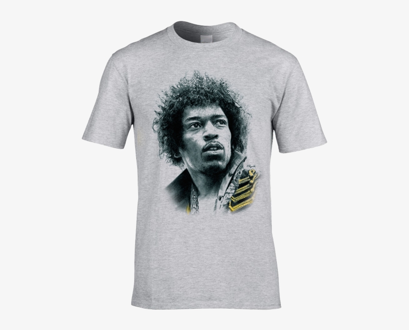 Exclusive Jimi Hendrix T-shirt Drawn In Charcoal By - Ma Strum T Shirt, transparent png download