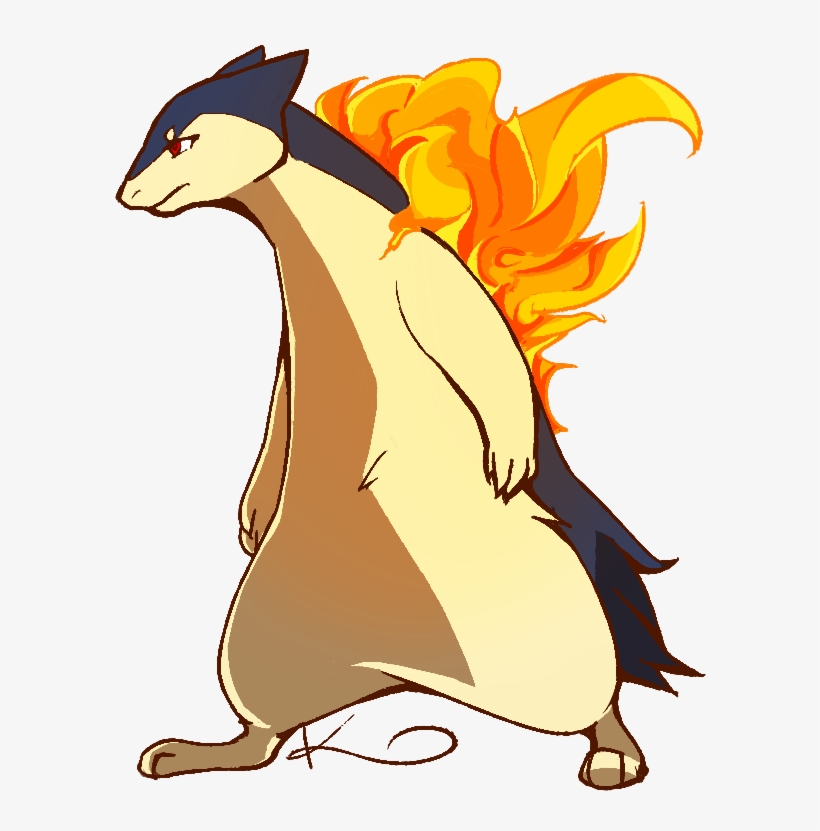 Typhlosion Official Art - Illustration, transparent png download