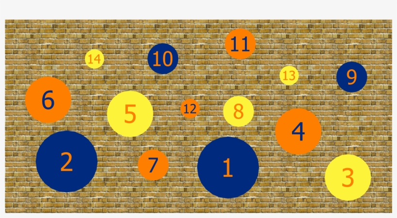 Pintura De Pared Bolas 171018 112820 - Circle, transparent png download