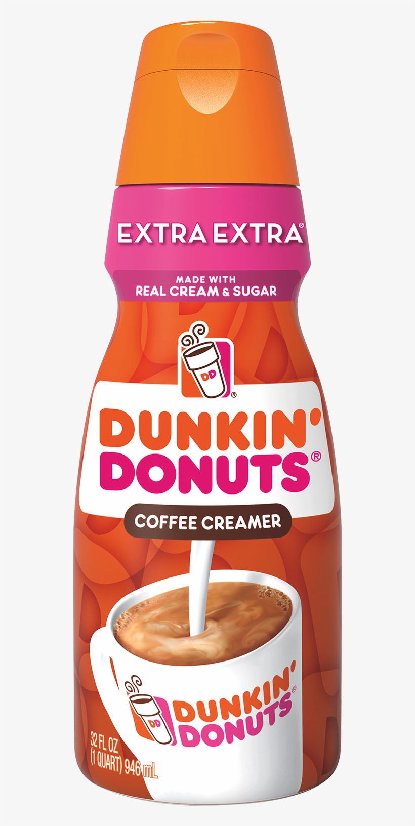 Dunkin' Donuts® Extra Extra Coffee Creamer - Dunkin Donuts Coffee Creamer Vanilla Extra, transparent png download