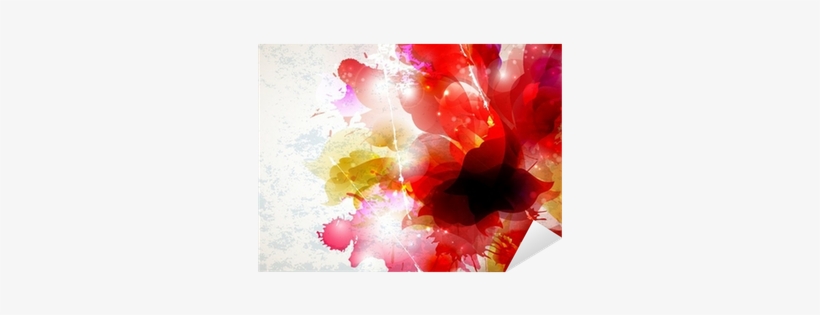 Abstract Background With Red And Pink Elements Formed - Monroe Canvas Print, 150x50 Cm, Posters, Prints, transparent png download