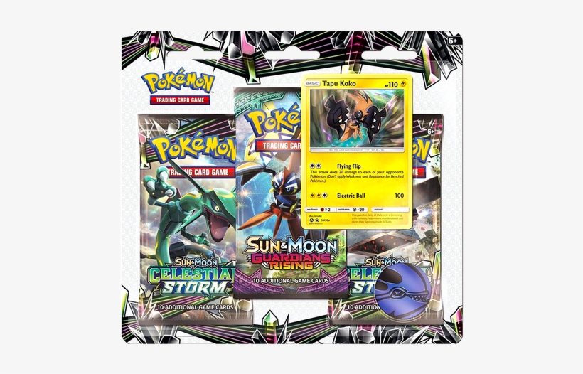 Blister 3pk Sm7 Tapu Koko Sm30a - Celestial Storm 3 Pack Blister, transparent png download