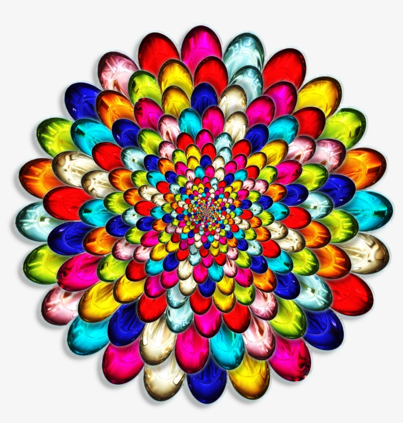 Glass Flower Mandala Round Ornament, transparent png download