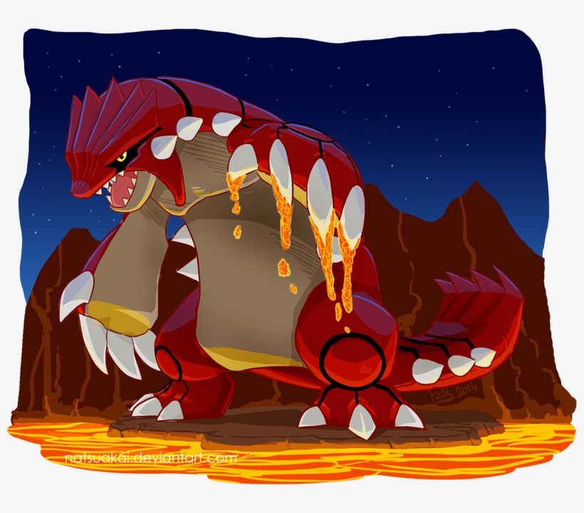 Vector Black And White Download Groudon By Natsuakai - Feraligatr Natsu Akai, transparent png download