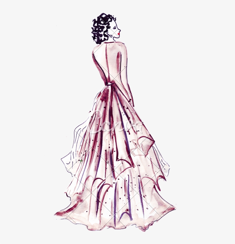 Banner Freeuse Hand Draw Of Female Fashion Painted - Fashion Hand Draw, transparent png download