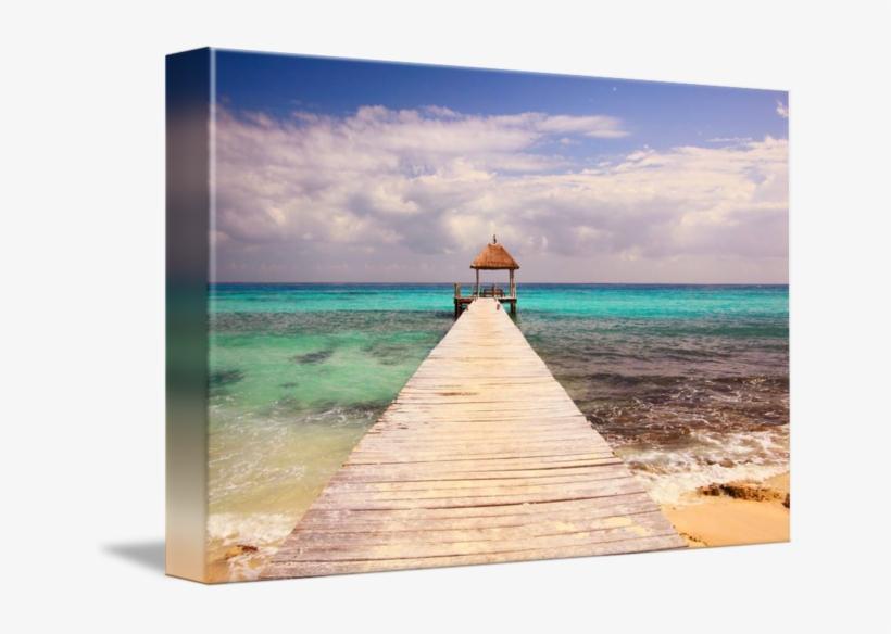 Banner Transparent Stock And Caribbean Sea Playa Del - Gallery-wrapped Canvas Art Print 16 X 11 Entitled Boardwalk, transparent png download