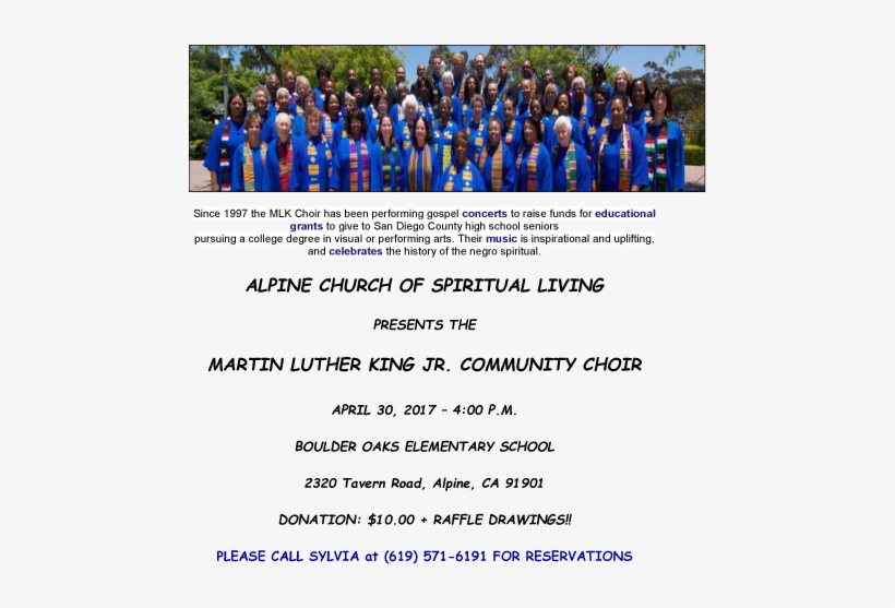 Martin King Jr - Martin Luther King Jr Church In San Diego Choir, transparent png download