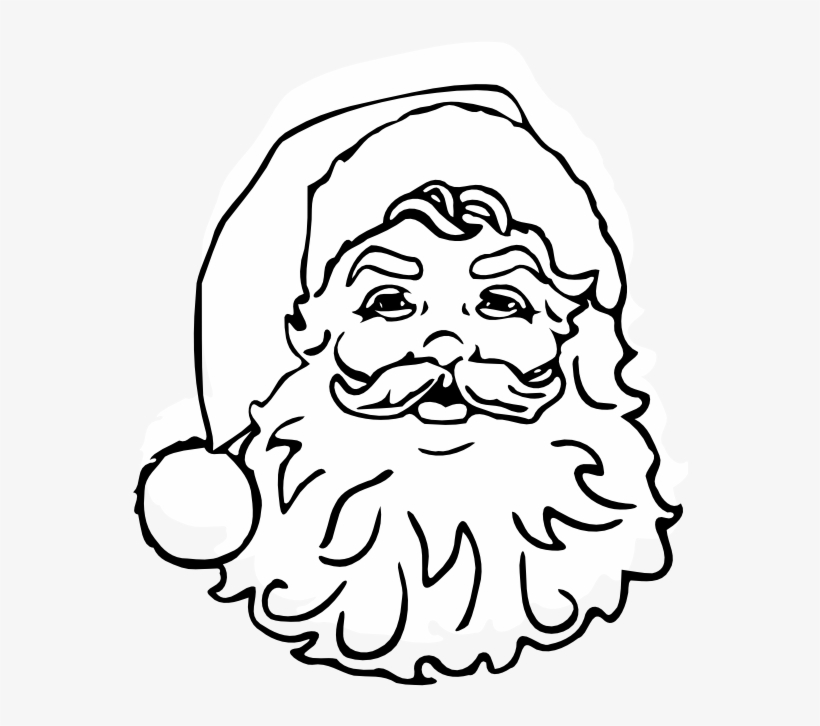 Black And White Pictures Of Santa Claus - Santa Claus: Adult Coloring Book, transparent png download