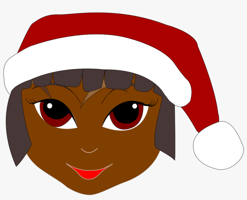 Girl,santa Cap,santa - Christmas Day, transparent png download