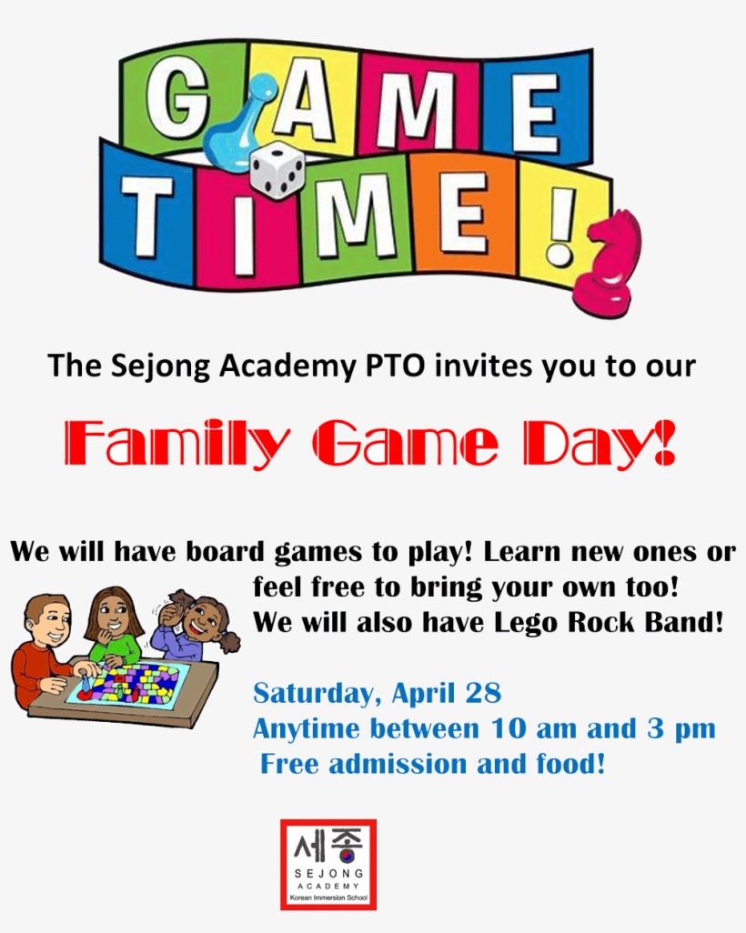 Family Game Night Sejong Academy - Game Time, transparent png download