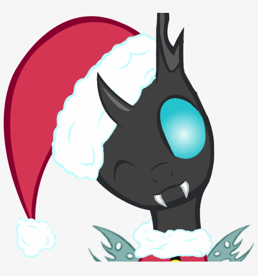 Pein078, Changeling, Christmas, Face, Hat, Safe, Santa - Christmas Changeling, transparent png download