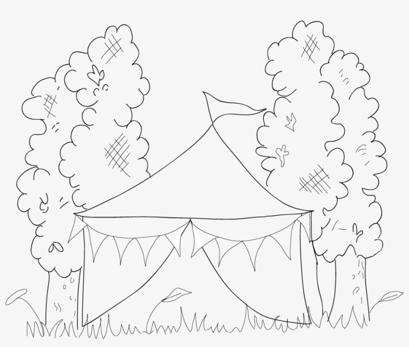 Marquee Sketch Country Fair, Invites, Sketching, Sketchbook - Line Art, transparent png download