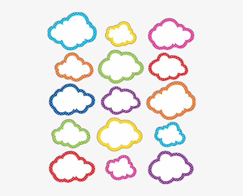 Clingy Thingies Polka Dots Clouds Accents - Polka Dot, transparent png download