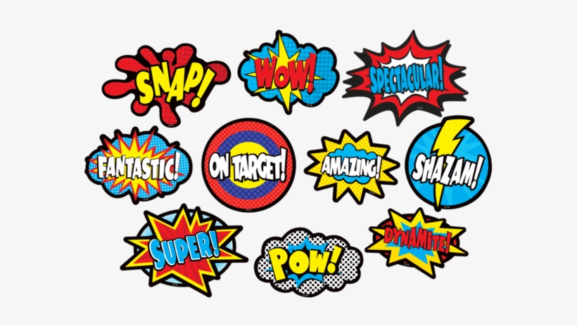 Clingy Thingies Superhero Sayings Accents - Teacher Created Resources Superhero Sayings Accents, transparent png download