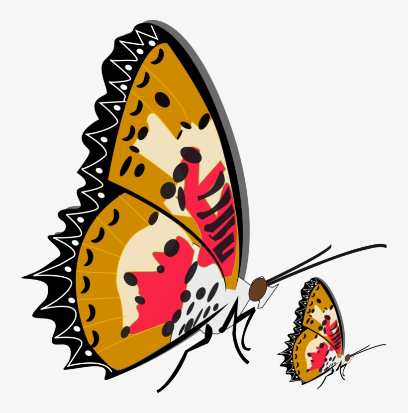 Monarch Butterfly Brush-footed Butterflies Insect Drawing - Mother And Baby Butterfly Shower Curtain, transparent png download